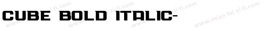 Cube Bold Italic字体转换